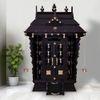 shreya solid wood prayer unit in mahagony finish
