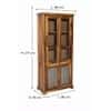 Akira Sheesham Wood Book Case Cum Crockery Unit  In Honey Oak  Finish