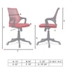 Ddeasirea Mid Back Ergonomic Chair in Red Colour