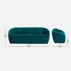 Davis Fabric Sofa (Teal Blue)
