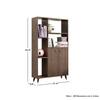 Hexa Engineered Wood Bookshelf Multipurpose Storage Rack in Flower Wenge Colour