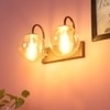 Eliante Modern Wall Lights Mild Steel, Glass & Glass Material Brown,Gold & Champaign Finish