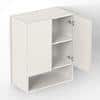 Opryt Engineered Wood Wall Mounted with Shelf Kitchen Cabinet Rack In White Finish