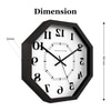 Inverted Numeral Octagonal Wooden Wall Clock