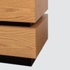 Lagere Series Bedside Table polished in dual Colours (Natural for Drawers & Black)
