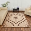 Multicolor Traditional Machine Made Polyester 6 X 9 Feet Carpet