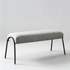 The Gallery Metal Bench in Grey Finish