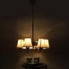 Devansh Dual Black Wallmounted Lamp With Beige Jute  Shade