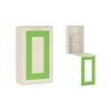 Calypso Kids Wall Mounted Folding Study Desk and Built In Bookshelf in Light Wood Verdant Green Colour