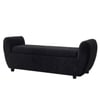 Redol Boucle 2 Seater Ottoman Bench with Storage  in Black Color