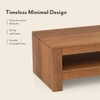 Epsilon Solid Wood Coffee Table In Amber Walnut Finish