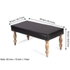 Bestone Sheesham Wood Accent Dining Bench in Black Leatherite Teak Finish