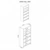 5 Open Shelves In Highland Pine Finish With Free Standing Tall Units.