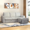Kowloon Sectional Sofa Cum Bed with Storage in Vapour Grey