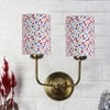 Devansh Metal Electric Wall Light in Gold Colour with Multi Shade Count of 2 Lights