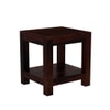 Box Solid Wood Bedside Table in Walnut Finish