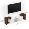 Bluewud Optimal Engineered Wood Tvcabinet In Brown Maple & White Finish