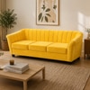 Hamaz 3 Seater Sofa In Fabric Yellow Color