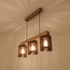Ventus Brown Solid Wood Cluster Hanging Light