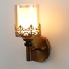 Eliante Modern Wall Lights Mild Steel & Glass Material Antique & Champaign Finish