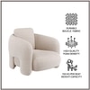 Urbanopulence  Wood 1 Seater With Upholstery Non Storage Sofa In White Colour
