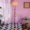 Elin Beige Cotton Shade Floor Lamp