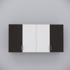 4 Doors Modular Wall Mounted Kitchen Cabinet With Adjustable Shelf In Highland Pine Finish