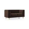 Rubik Premium 2 Seater Fabric Sofa in Dark Earth Colour