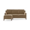 Abbey Sectional Sofa (Colour : Fawn Velvet, Cushion : Hard, Seater : Left Aligned 2 Seater + Left Aligned Chaise)
