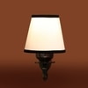 Devansh Metal Electric Wall Light in Antique Gold Colour with White & Black Shade Count of 1 Light