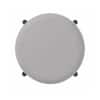 Doe Buck Modern Grey Upholstered Counter Height Bar Stool with Black Metal Frame