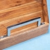 Ireka Home Utsav Wooden Serving Tray with Iron Handles – Medium