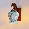 Devansh Solid Wood Electric Wall Light in Brown Colour with Multi Shade Count of 1 Light