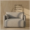 Cozychic Wood 1 Seater With Upholstery Non Storage Sofa In Grey Colour