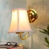Devansh Gold Wall Mounted Lamp With Off-White Cotton Shade