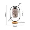 Devansh Multicolor Glass Wooden & Iron  Table Lamp -17 Inch Height  -Z