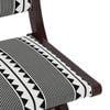 Bellucci Accent Chair in Mahogany Finish (Black & White Colour)