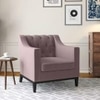 Othello Lounge Chair in Lilac Pink Velvet Colour