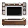 Blesky Miltra Tv Entertainment Unit Set Top Box In Brown Maple Finish
