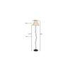 Duke Off White Fabric Floor Lamp with Black Iron Base
