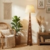 Bevel Beige Jute Floor Lamp with Beige Jute Base