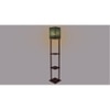 Willow Green Cotton Floor Lamp with Solid Wood