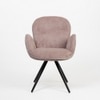 Cotton Fabric Dining Chair in Pink Colour