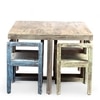 Kingston Sheesham Wood 4 seater Dining Table Set in Antique Multicolour Finish