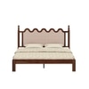 Tavora Solid Wood King Size Non Storage Storage Bed In Provincial Teak Finish