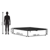 Pinner Metal Non Storage King Bed in Satin Black Finish