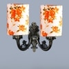 Devansh Metal Electric Wall Light in Antique Gold Colour with Multi Shade Count of 2 Lights