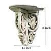 Natural Color Hand Carved Wooden Wall Shelf Wall Décor With Light Brown Shade