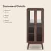 Boisdale Solid Wood Bar Cabinet (Walnut Finish)