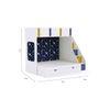 Pattern Dreams Bunk Bed with Storage in White Colour BKBB018